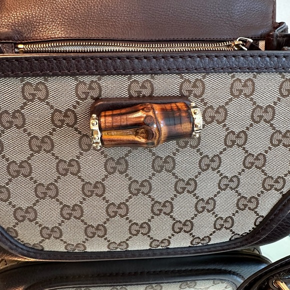 Gucci Bamboo 1947 Medium Original GG canvas w brown leather details & tassels - Picture 6 of 15